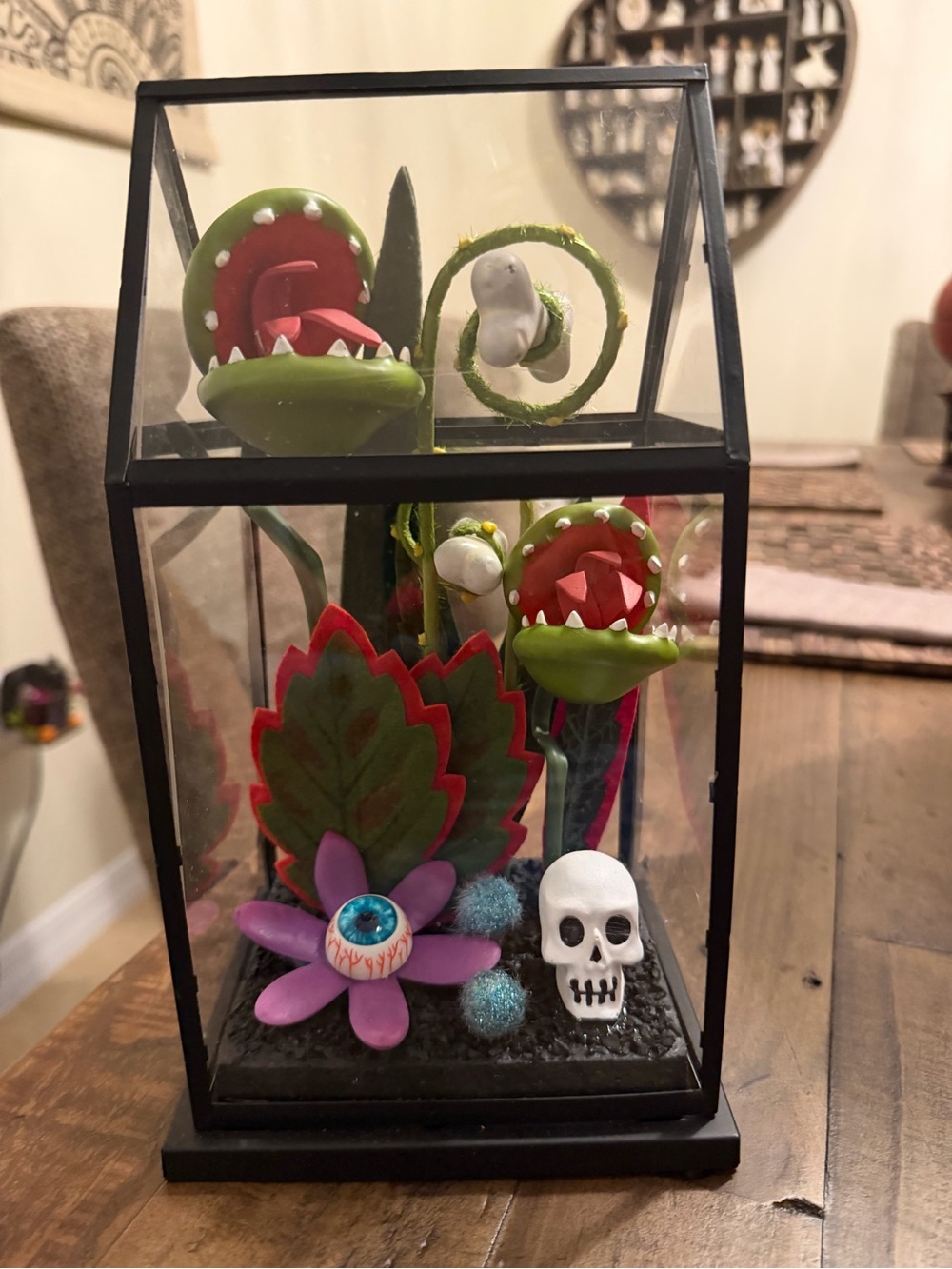 Target Halloween Terrarium with Green & Red Carnivorous Plant Accents
